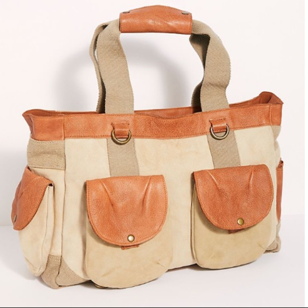 NEW We Free Cream Tan Suede Leather Convertible